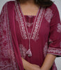 Embroidered Cotton Kurta Set with Dupatta – Elegant Indian Ethnic Wear for Women (BLACKLUXE CRAFTS) - BLACKLUXECRAFTS
