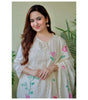 Women's Cotton Hand-Painted Chicken Shifli Straight Kurti With Pant and Mulmul Dupatta Set (BLACKLUXE CRAFTS) - BLACKLUXECRAFTS