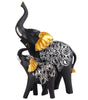 Handmade Black & Gold Elephant Statue – Resin Mother & Baby Elephant Figurine for Good Luck and Home Décor (Set Of 2) (BLACKLUXE CRAFTS) - BLACKLUXECRAFTS
