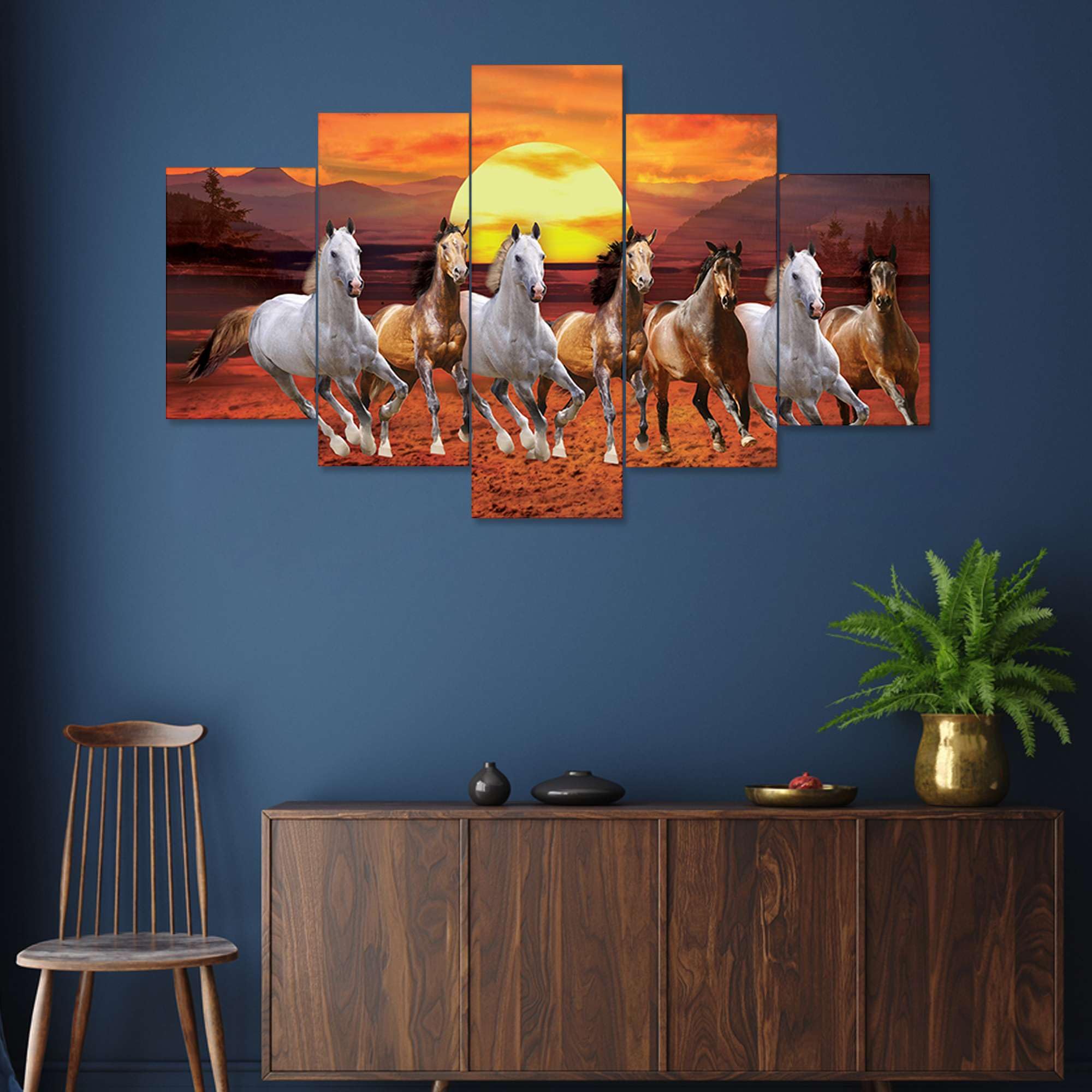 BLACKLUXE LIFESTYLE LTD Set of Five MDF Framed 3D Wall Painting for Home Decoration, Big Size Painting for Living Room, Bedroom (17x30 inches) WE 25 - BLACKLUXECRAFTS