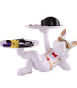 White Bulldog Butler Statue with Double Tray – Modern Resin Dog Figurine Organizer for Keys, Watches & Home Décor (BLACKLUXE CRAFTS) - BLACKLUXECRAFTS