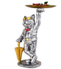 Silver Bulldog Butler Statue with Tray – Resin Dog Figurine Candy Dish & Decorative Organizer for Home Décor (BLACKLUXE CRAFTS) - BLACKLUXECRAFTS