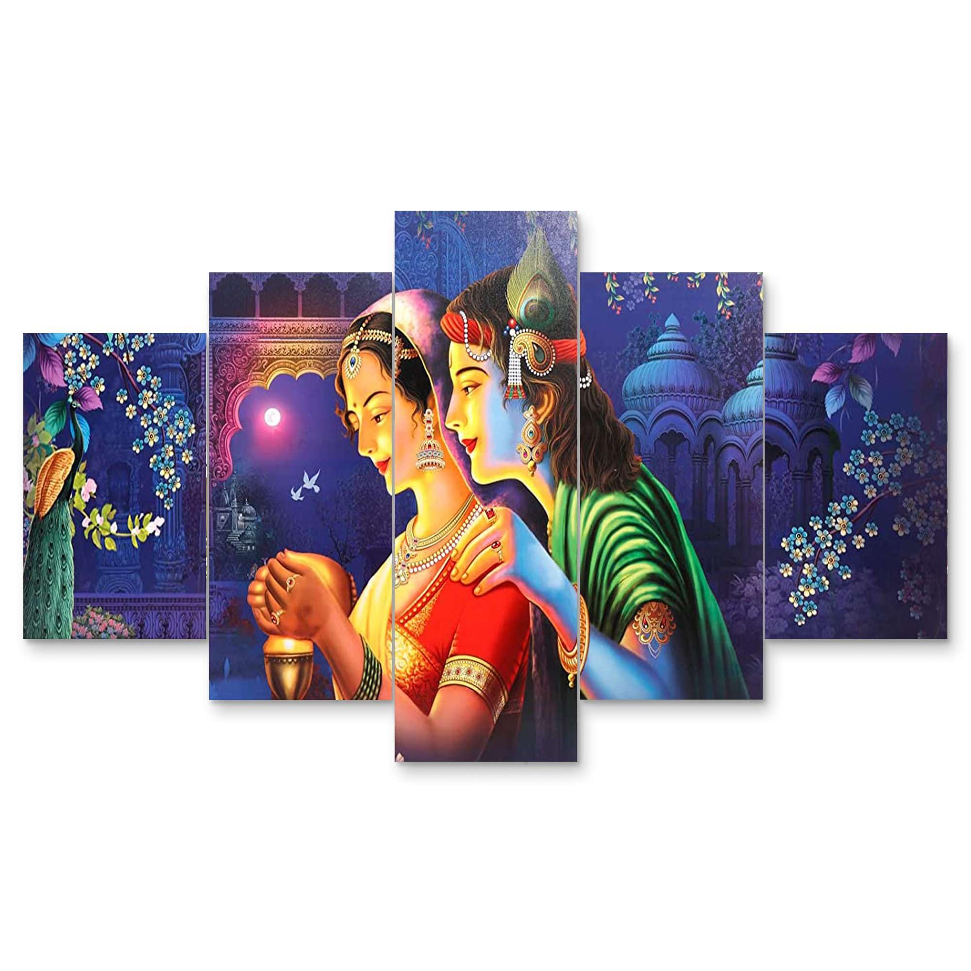BLACKLUXE LIFESTYLE LTD Set of Five MDF Framed 3D Wall Painting for Home Decoration, Big Size Painting for Living Room, Bedroom (17x30 inches) WE 12 - BLACKLUXECRAFTS