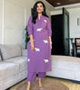 Handmade Cotton Kurta Set with Blue Elephant Embroidery – Casual & Office Wear for Women (BLACKLUXE CRAFTS) - BLACKLUXECRAFTS