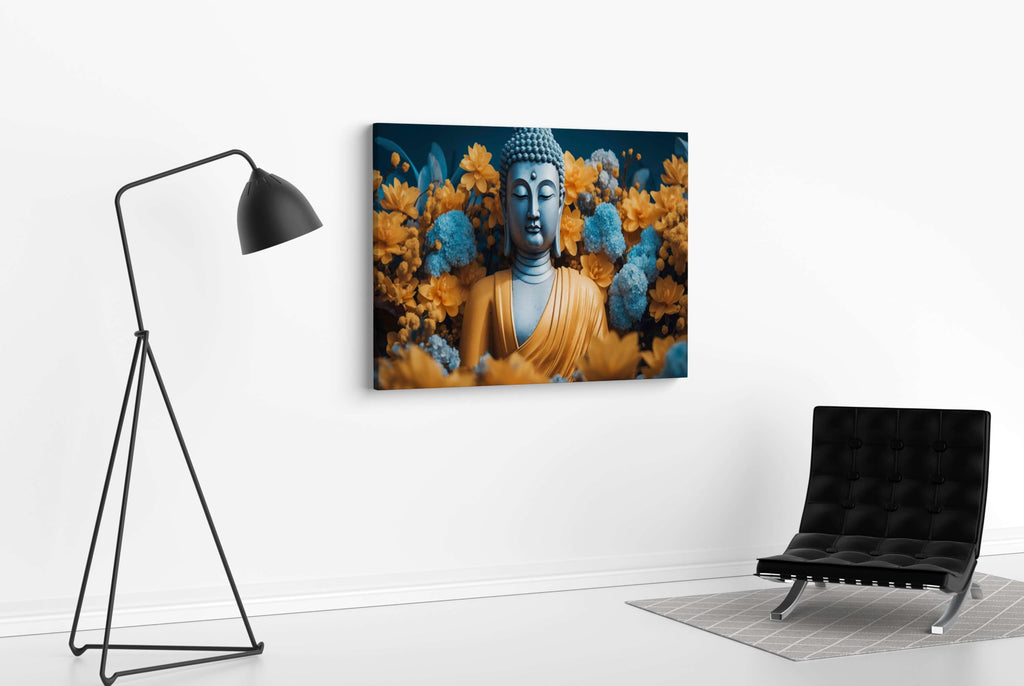 BLACKLUXE LIFESTYLE LTD Buddha Paintings For Wall Decoration With Frame Canvas Painting For Living Room Bedroom Home Office & Hotels - BLACKLUXECRAFTS