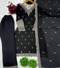 Black Embroidered Straight Salwar Suit with Dupatta | Elegant Indian Ethnic Wear for Parties & Weddings | Women’s Designer Outfit (BLACKLUXE CRAFTS) - BLACKLUXECRAFTS
