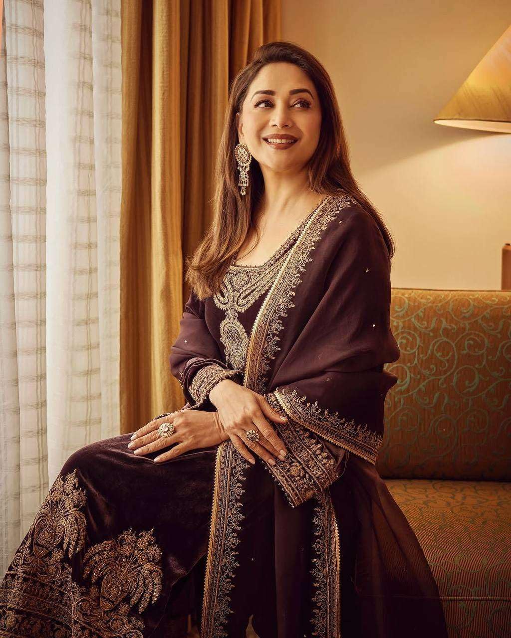 Designer Brown Velvet Embroidered Salwar Suit with Dupatta – Luxury Indian Ethnic Party Wear Outfit for Women (BLACKLUXE CRAFTS) - BLACKLUXECRAFTS