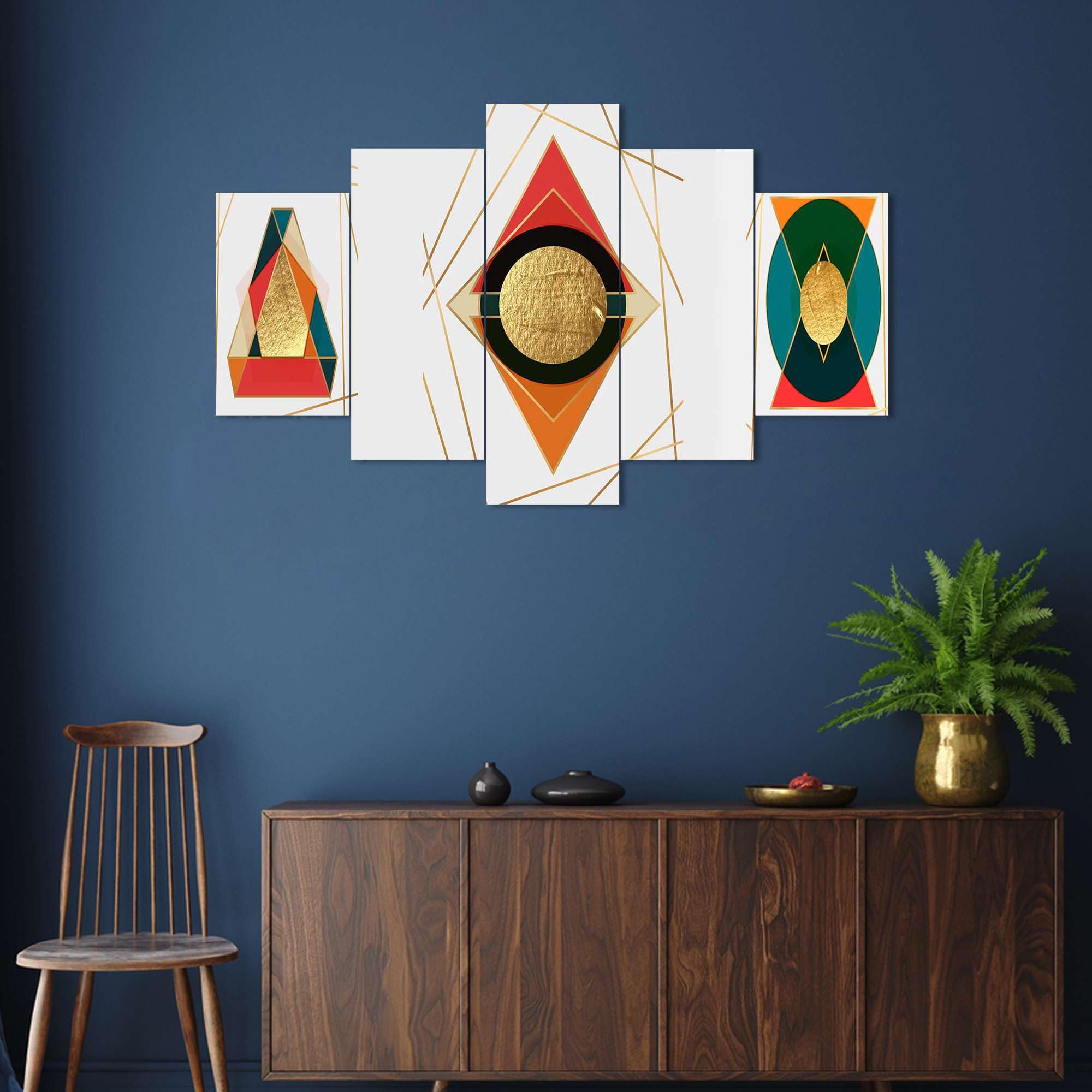BLACKLUXE LIFESTYLE LTD Set of Five MDF Framed 3D Wall Painting for Home Decoration, Big Size Painting for Living Room, Bedroom (17x30 inches) WE 44 - BLACKLUXECRAFTS