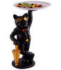 Luxury Dog Butler Statue with Tray & Umbrella – Black Resin Animal Figurine for Home, Bar & Office Décor (BLACKLUXE CRAFTS) - BLACKLUXECRAFTS