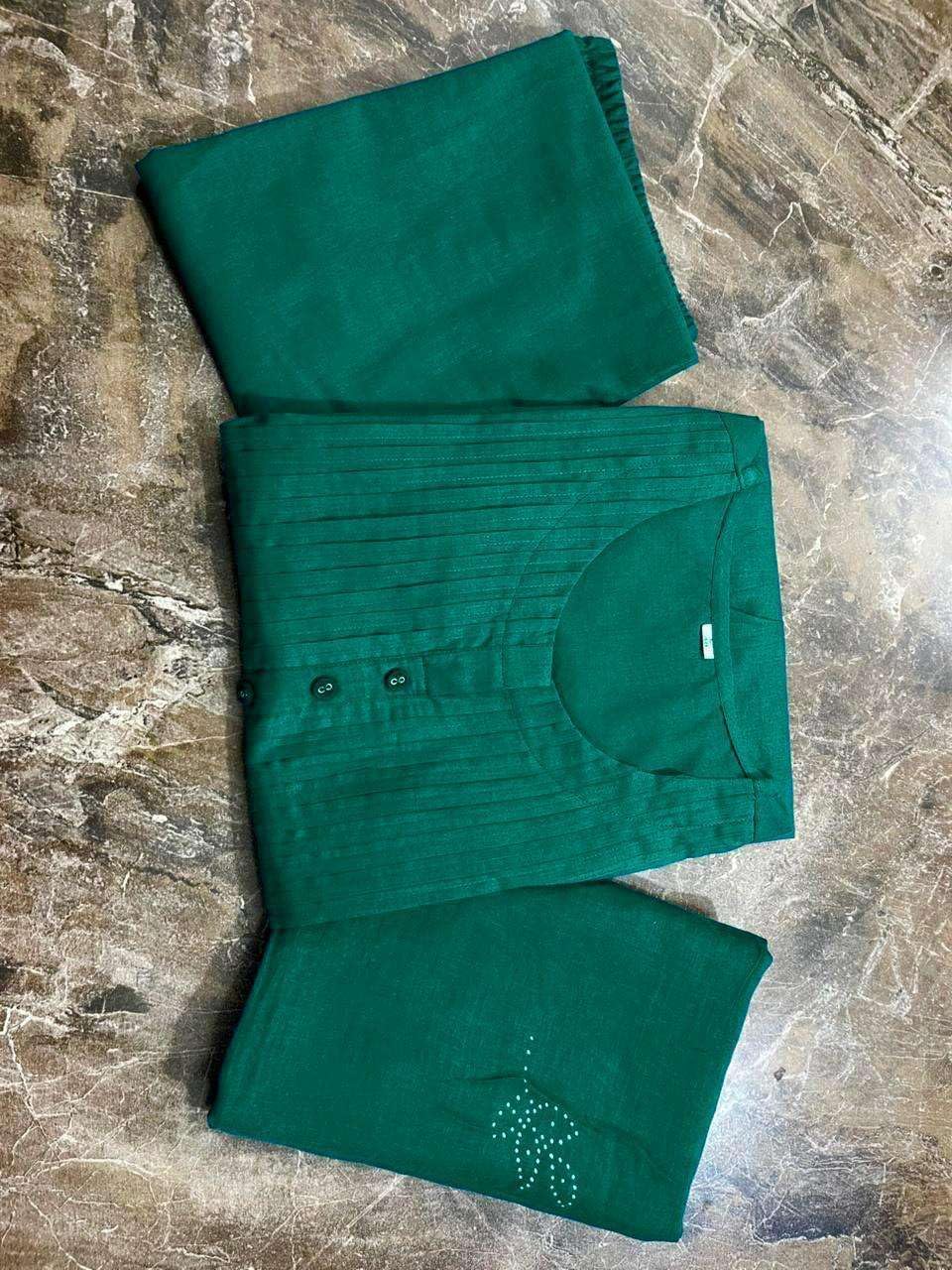 Embroidered Cotton Kurta Set with Dupatta – Elegant Party & Festive Wear for Women (BLACKLUXE CRAFTS) - BLACKLUXECRAFTS