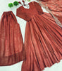 Anarkali Suit with Mirror Work Dupatta | Elegant Party Wear Indian Outfit for Women (BLACKLUXE CRAFTS) - BLACKLUXECRAFTS