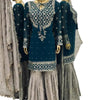 Teal Embroidered Sharara Suit with Dupatta | Designer Party Wear Outfit for Women | Traditional Indian Wedding & Festive Dress (BLACKLUXE CRAFTS) - BLACKLUXECRAFTS