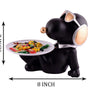 Black Dog Figurine with Tray – Handcrafted Resin Puppy Statue Candy & Snack Holder for Modern Home Décor (BLACKLUXE CRAFTS) - BLACKLUXECRAFTS