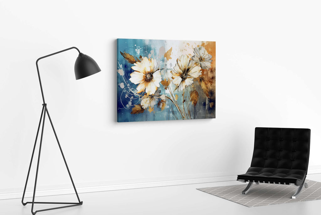 BLACKLUXE LIFESTYLE LTD Flower Paintings For Wall Decoration With Frame Canvas Painting For Living Room Bedroom Home Office & Hotels - BLACKLUXECRAFTS