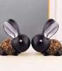 Handmade Black & Gold Bunny Figurines – Cute Resin Rabbit Pair Decorative Sculptures for Modern Home, Office & Tabletop Decor (BLACKLUXE CRAFTS) - BLACKLUXECRAFTS