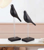 Modern Black Bird Figurines on Stand – Handmade Resin Decorative Sculpture Set for Home, Office & Minimalist Decor (BLACKLUXE CRAFTS) - BLACKLUXECRAFTS