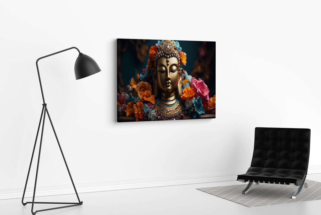 BLACKLUXE LIFESTYLE LTD Buddha Paintings For Wall Decoration With Frame Canvas Painting For Living Room Bedroom Home Office & Hotels - BLACKLUXECRAFTS