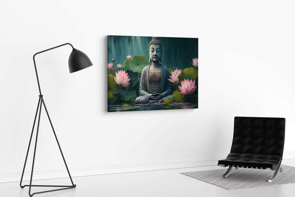 BLACKLUXE LIFESTYLE LTD Buddha Paintings For Wall Decoration With Frame Canvas Painting For Living Room Bedroom Home Office & Hotels - BLACKLUXECRAFTS
