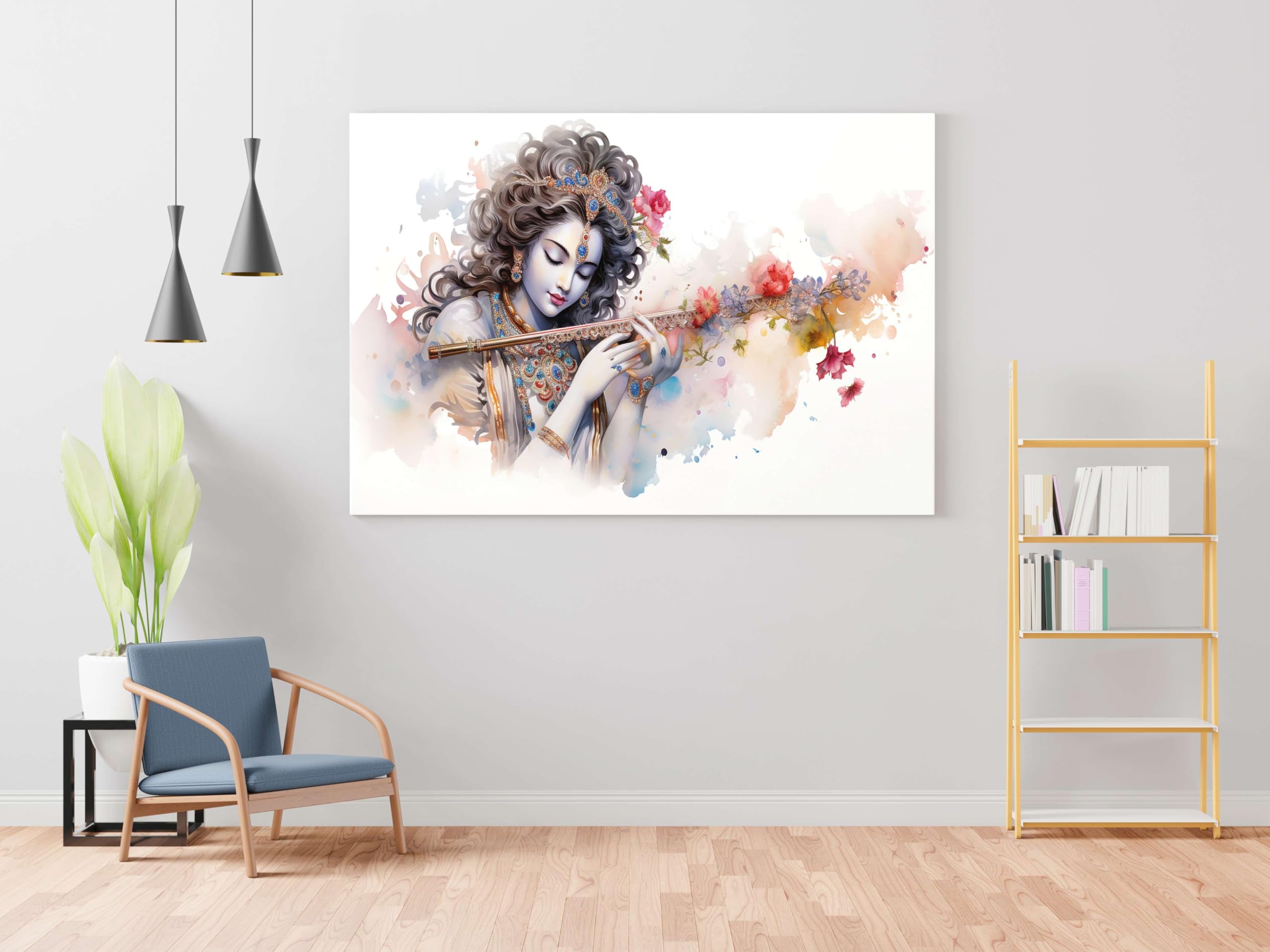 BLACKLUXE LIFESTYLE LTD Radha Krishna Paintings For Wall Decoration With Frame Canvas Painting For Living Room Bedroom Home Office & Hotels - BLACKLUXECRAFTS
