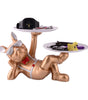 Golden Bulldog Butler Statue with Double Tray – Luxury Resin Dog Figurine Organizer for Watches, Keys & Home Décor (BLACKLUXE CRAFTS) - BLACKLUXECRAFTS