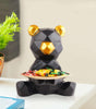 Geometric Bear Figurine Storage Bowl – Resin Animal Candy Dish with Golden Accents, Modern Decorative Bear Statue for Home & Office (BLACKLUXE CRAFTS) - BLACKLUXECRAFTS