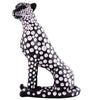 Handmade Black Panther Figurine with White Polka Dots – Modern Resin Leopard Statue for Luxury Home Décor (BLACKLUXE CRAFTS) - BLACKLUXECRAFTS