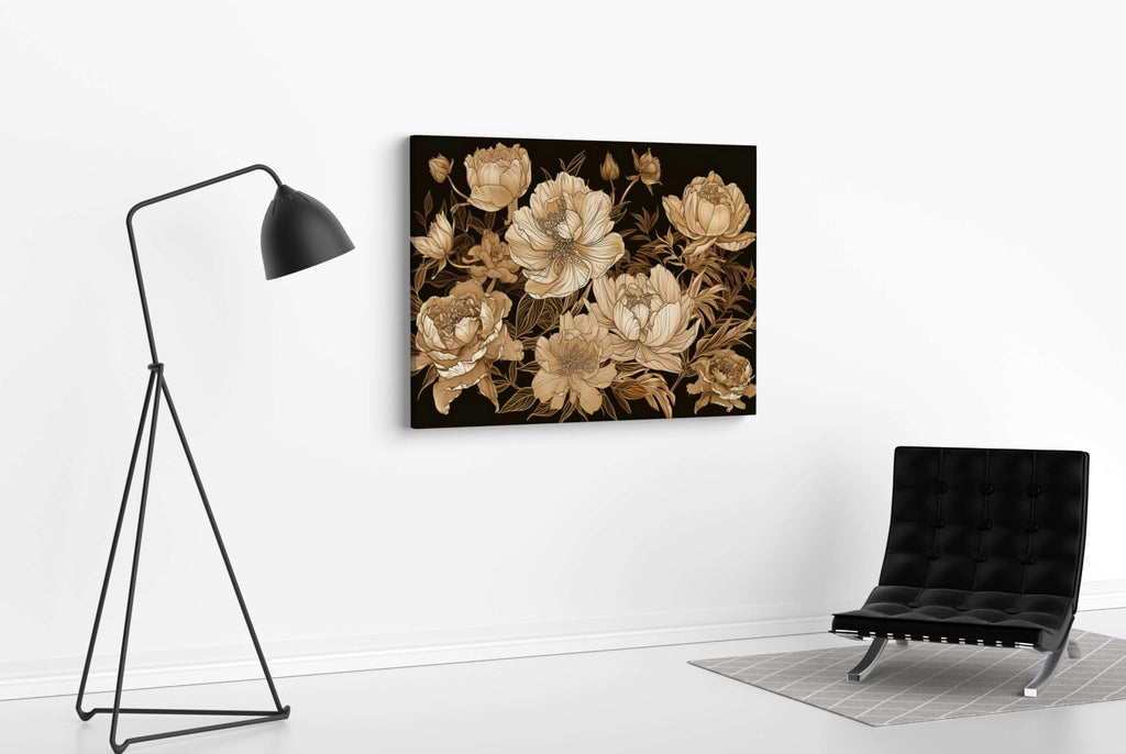 BLACKLUXE LIFESTYLE LTD Flower Paintings For Wall Decoration With Frame Canvas Painting For Living Room Bedroom Home Office & Hotels - BLACKLUXECRAFTS