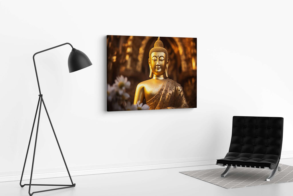 BLACKLUXE LIFESTYLE LTD Buddha Paintings For Wall Decoration With Frame Canvas Painting For Living Room Bedroom Home Office & Hotels - BLACKLUXECRAFTS