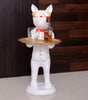 Luxury Rabbit Butler Statue with Tray – White Resin Animal Figurine for Home, Bar & Restaurant Décor (BLACKLUXE CRAFTS) - BLACKLUXECRAFTS