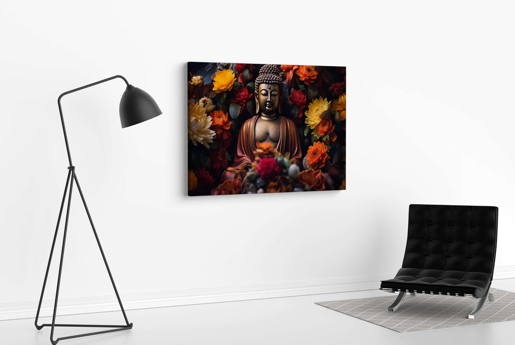 BLACKLUXE LIFESTYLE LTD Buddha Paintings For Wall Decoration With Frame Canvas Painting For Living Room Bedroom Home Office & Hotels - BLACKLUXECRAFTS