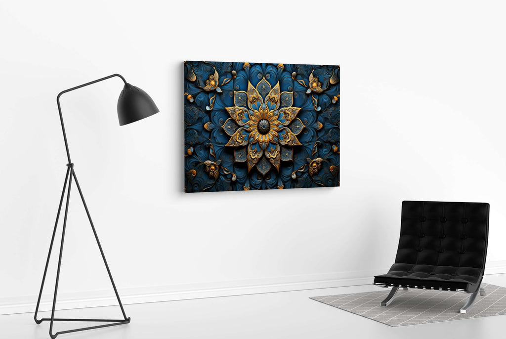 BLACKLUXE LIFESTYLE LTD Mandala Art Painting For Wall Decoration With Frame Canvas Painting For Living Room Bedroom Home Office & Hotels - BLACKLUXECRAFTS