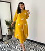 Handmade Cotton Kurta Set with Blue Elephant Embroidery – Casual & Office Wear for Women (BLACKLUXE CRAFTS) - BLACKLUXECRAFTS