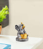 Silver Elephant Drummer Figurine – Handcrafted Resin Elephant Playing Drum Statue for Home Décor & Spiritual Gift (BLACKLUXE CRAFTS) - BLACKLUXECRAFTS