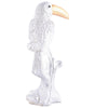 White Toucan Bird Figurine – Handcrafted Resin Tropical Bird Statue with Golden Beak for Modern Home Décor (BLACKLUXE CRAFTS) - BLACKLUXECRAFTS