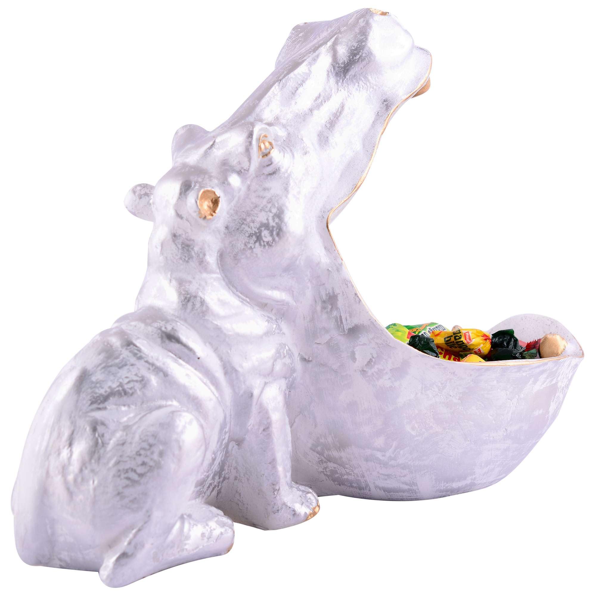 Handcrafted Hippo Candy Bowl – Unique Resin Animal Snack Holder for Home & Office Décor (BLACKLUXE CRAFTS) - BLACKLUXECRAFTS
