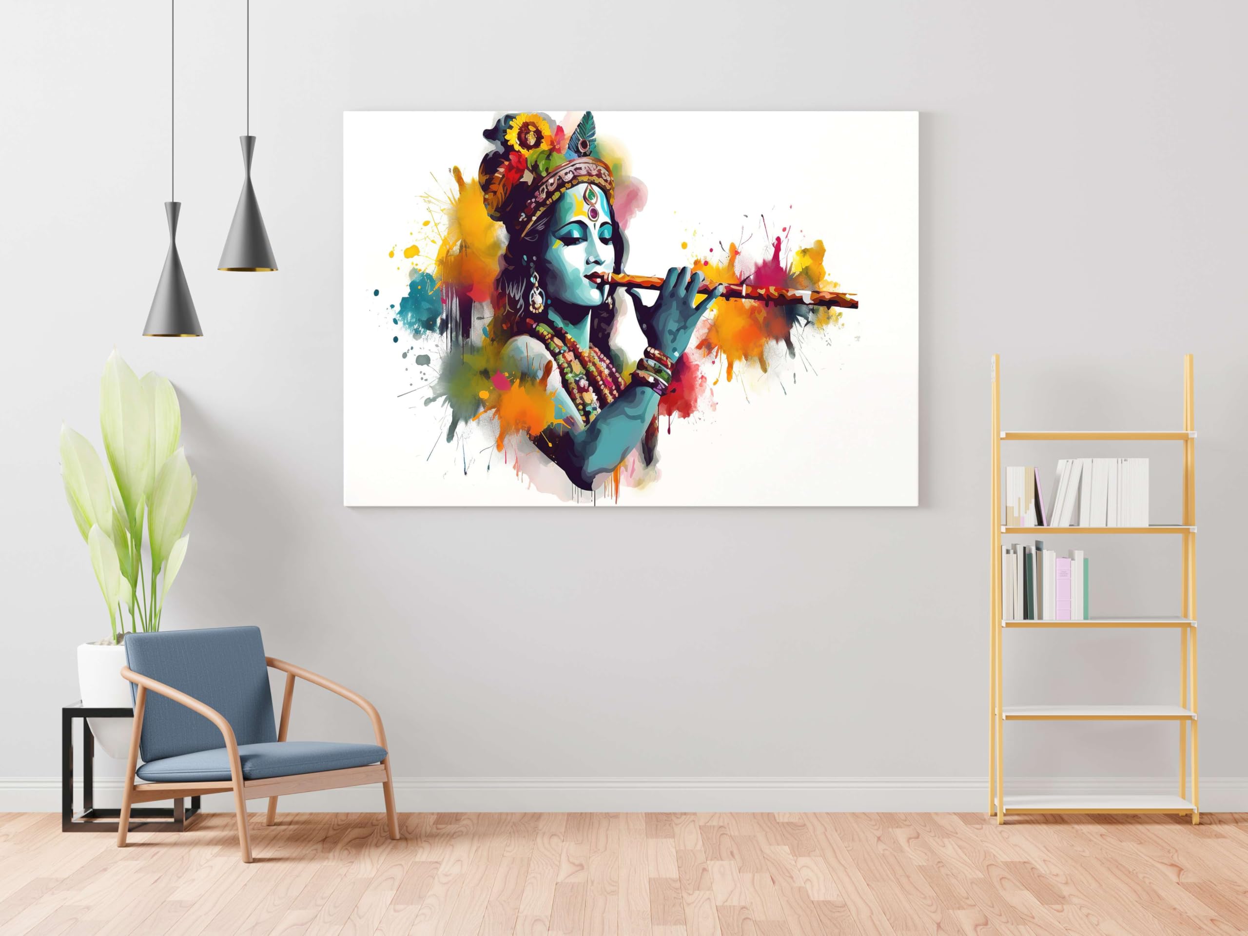 BLACKLUXE LIFESTYLE LTD Radha Krishna Paintings For Wall Decoration With Frame Canvas Painting For Living Room Bedroom Home Office & Hotels - BLACKLUXECRAFTS
