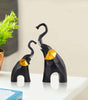 Modern Black & Gold Elephant Figurine Set – Handmade Resin Elephant Statues for Good Luck, Feng Shui & Home Décor (Set Of 2) (BLACKLUXE CRAFTS) - BLACKLUXECRAFTS
