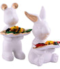 Handmade Resin Animal Candy Holder Set – White Bunny & Bear Decorative Snack Tray | Unique Home Decor & Tabletop Gift from India (BLACKLUXE CRAFTS) - BLACKLUXECRAFTS