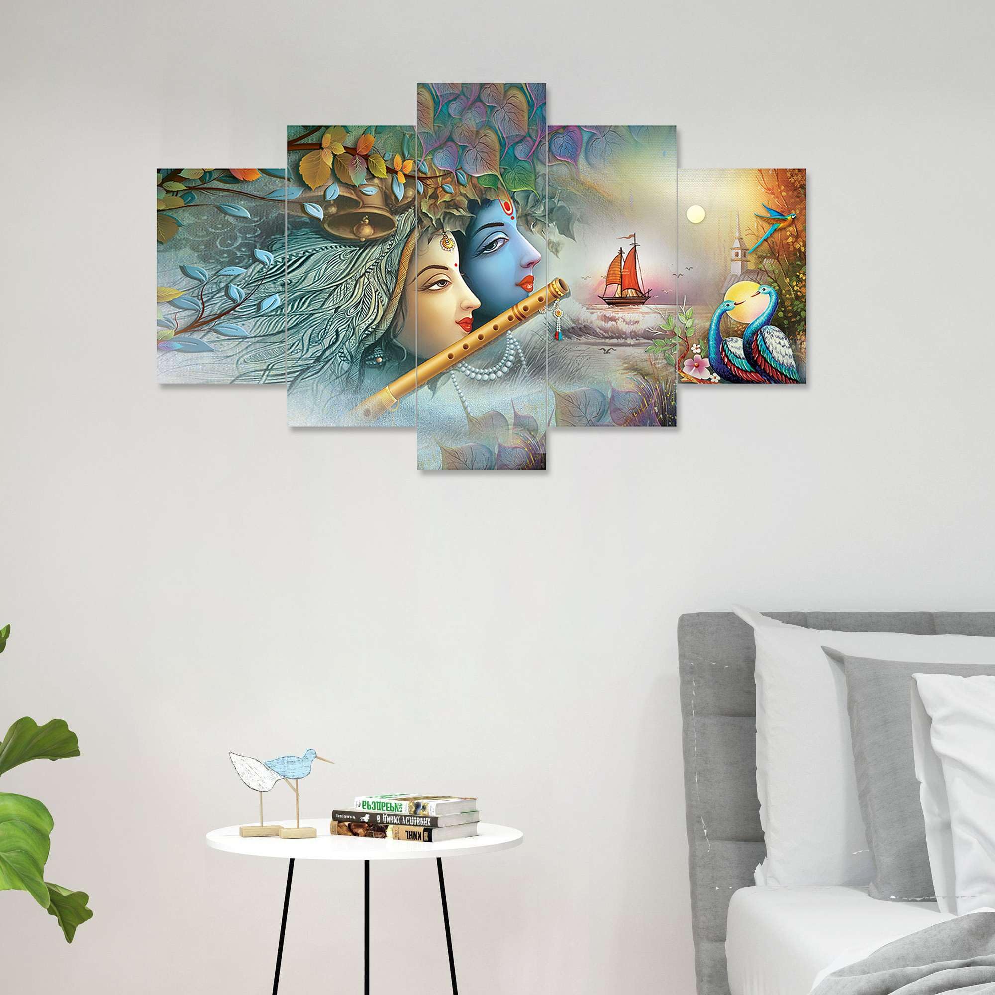 BLACKLUXE LIFESTYLE LTD Set of Five MDF Framed 3D Wall Painting for Home Decoration, Big Size Painting for Living Room, Bedroom (17x30 inches) WE 12 - BLACKLUXECRAFTS