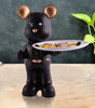 Handmade Resin Bear Candy Tray – Black Decorative Animal Snack Holder | Modern Tabletop Organizer, Unique Home Decor & Gift from India (BLACKLUXE CRAFTS) - BLACKLUXECRAFTS