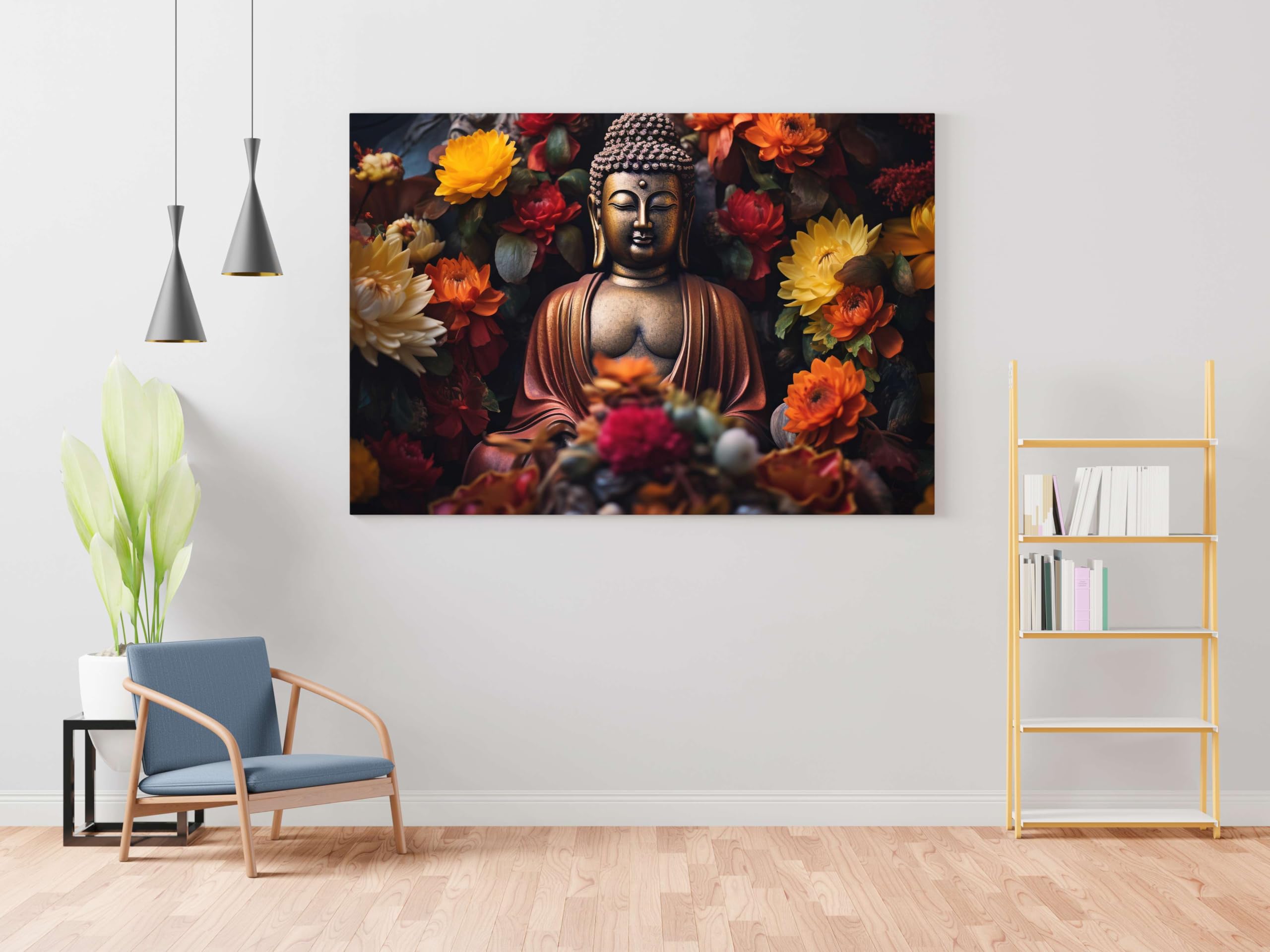 BLACKLUXE LIFESTYLE LTD Buddha Paintings For Wall Decoration With Frame Canvas Painting For Living Room Bedroom Home Office & Hotels - BLACKLUXECRAFTS