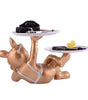 Golden Bulldog Butler Statue with Double Tray – Luxury Resin Dog Figurine Organizer for Watches, Keys & Home Décor (BLACKLUXE CRAFTS) - BLACKLUXECRAFTS