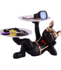 Luxury Bulldog Butler Statue with Dual Tray – Black Resin Dog Figurine for Keys, Watches & Home Décor (BLACKLUXE CRAFTS) - BLACKLUXECRAFTS