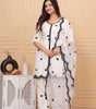 White & Black Embroidered Cotton Kurta Set with Dupatta | Ethnic Indian Women’s 3-Piece Suit
(BLACKLUXE CRAFTS) - BLACKLUXECRAFTS