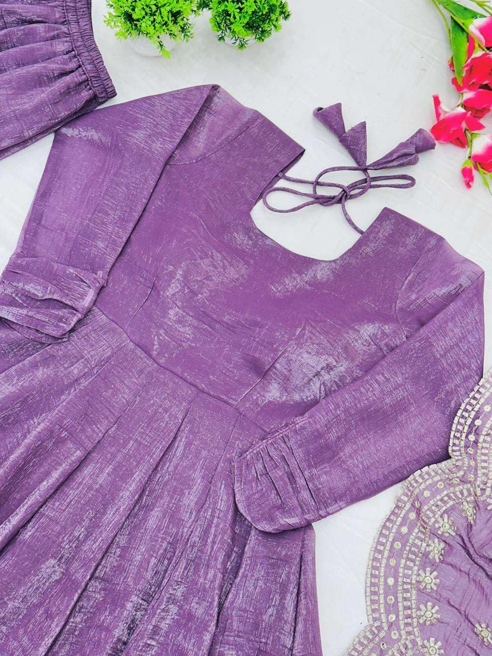 Anarkali Suit with Mirror Work Dupatta | Elegant Party Wear Indian Outfit for Women (BLACKLUXE CRAFTS) - BLACKLUXECRAFTS