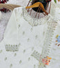 Women's Chinnon Silk Embroidered Straight Kurti with Pant & Dupatta Set (BLACKLUXE CRAFTS) - BLACKLUXECRAFTS