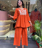 Embroidered Kurti with Palazzo Set – Women’s Peplum Style Ethnic Co-ord Outfit (BLACKLUXE CRAFTS) - BLACKLUXECRAFTS