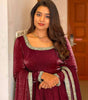 Women's Fandy Silk Embroidered Anarkali Kurti Gown With Dupatta Set (BLACKLUXE CRAFTS) - BLACKLUXECRAFTS