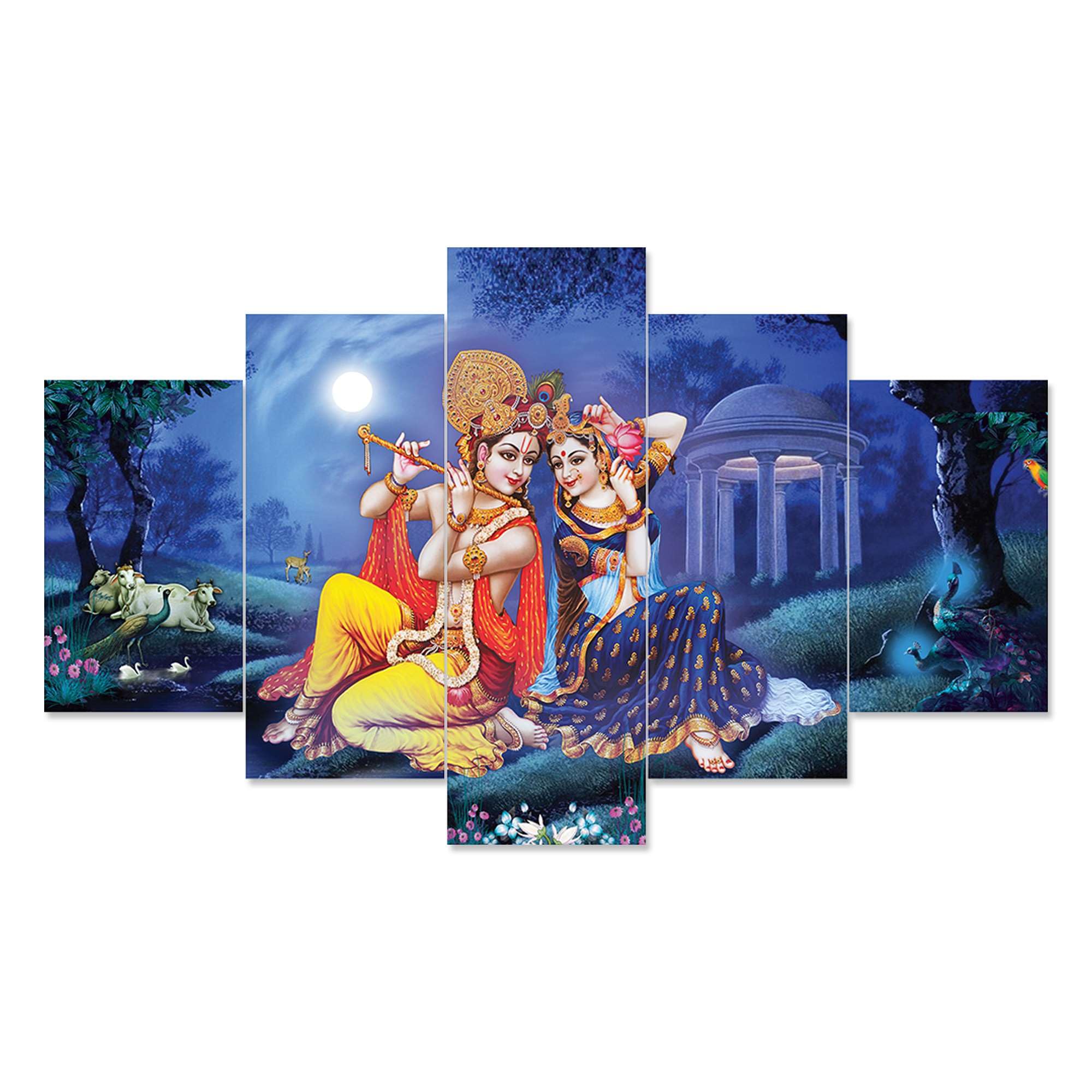 BLACKLUXE LIFESTYLE LTD Set of Five MDF Framed 3D Wall Painting for Home Decoration, Big Size Painting for Living Room, Bedroom (17x30 inches) WE 12 - BLACKLUXECRAFTS