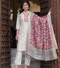 Women's Cotton Embroidered Straight Kurti With Pant and Dupatta Set (BLACKLUXE CRAFTS) - BLACKLUXECRAFTS